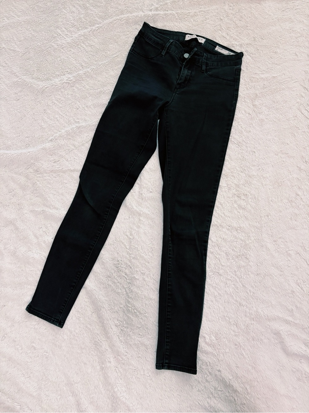 Low rise black skinny jeans